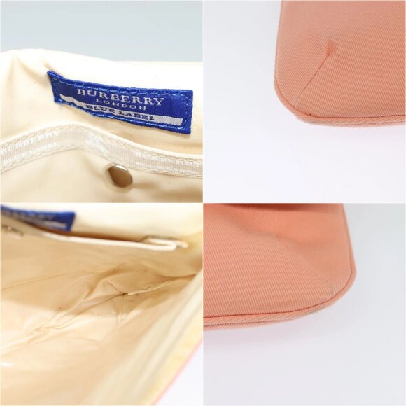 BURBERRY Blue Label Shoulder Bag Canvas Pink Auth - Picture 13 of 14